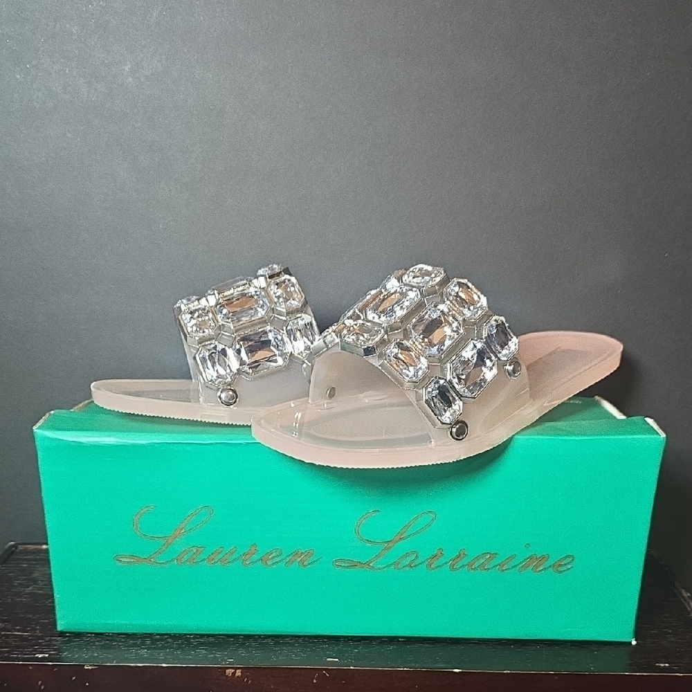 Lauren Lorraine Sandals with Crystal Accents